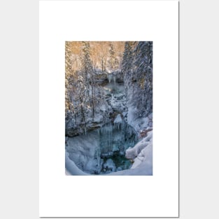 Scheidegg Second and Third Waterfalls in Winter Posters and Art